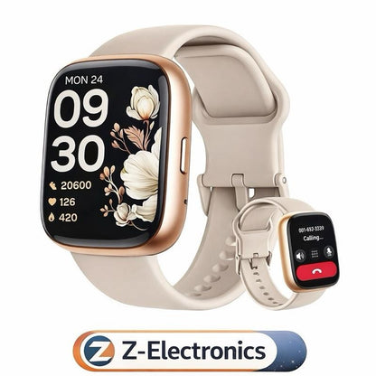 Smart Watch with Alexa Built-in, Answer & Make Calls, 44mm 1.83” Sports Smartwatch for Women & Men, IP68 Waterproof, Heart Rate SpO₂ Sleep & Stress Monitor, Step Counter, Android & iOS Compatible