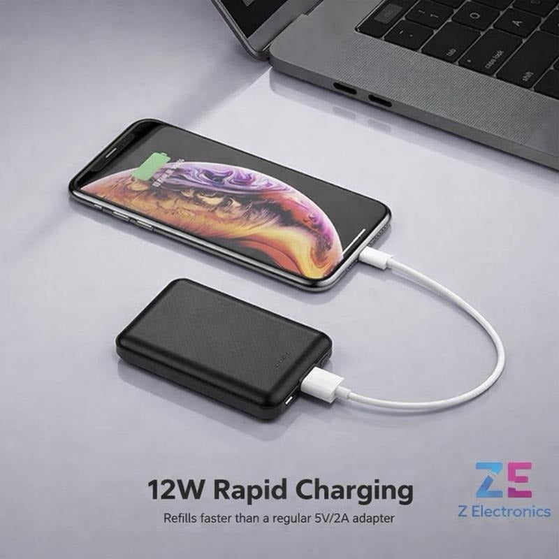 【2-Pack】5000mAh Ultra-Slim Portable Power Bank, 2.4A Fast Charging Compact Battery Pack, Travel-Friendly External Charger Compatible with iPhone, Samsung, iPad & More – Z Electronics