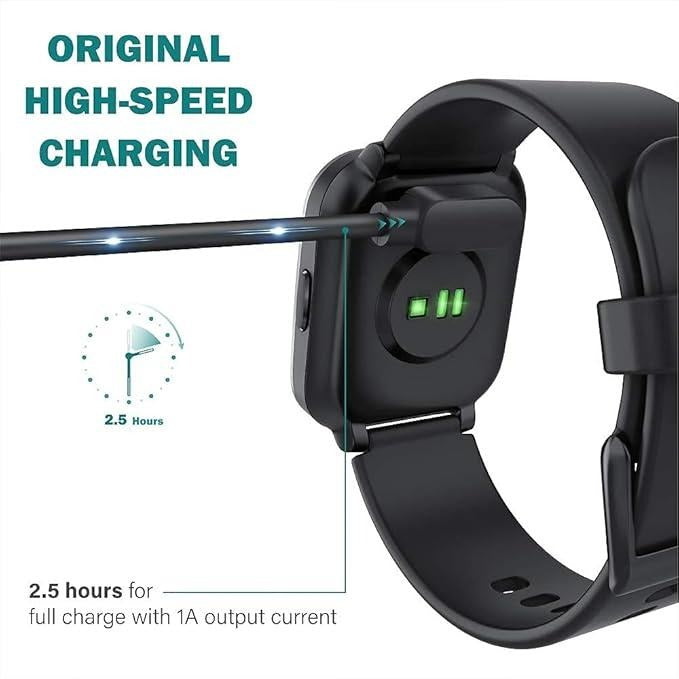 Smartwatch Charger, Giaogor Magnetic USB Charging Cable Replacement Charger for Donerton P22/Popglory Smartwatch/CanMixs, feifuns, kalinco P22 1.4'' smartwatch (Black) Compact Wearable Wristwatch