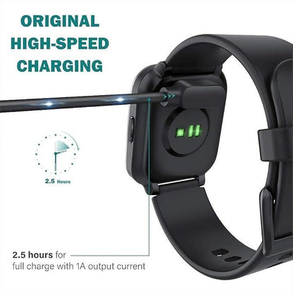 Smartwatch Charger, Giaogor Magnetic USB Charging Cable Replacement Charger for Donerton P22/Popglory Smartwatch/CanMixs, feifuns, kalinco P22 1.4'' smartwatch (Black) Compact Wearable Wristwatch