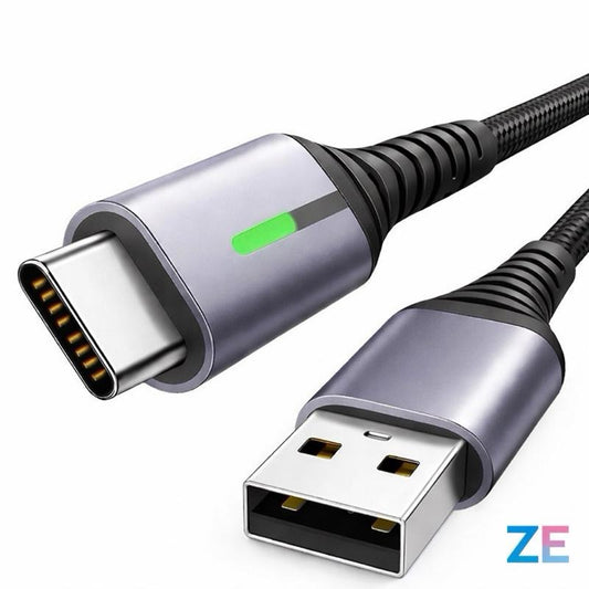 [Z Electronics] USB C Charger Cable 2m 3.1A Type C Cable Fast Charging, Braided USB A to USB-C Phone Charger Cable USBC for iPhone 16 15 Pro, Samsung Galaxy S24 S23 Ultra, Pixel 9, iPad Air, Switch, Steam etc. Durable Smartphone Cellphone Electronic