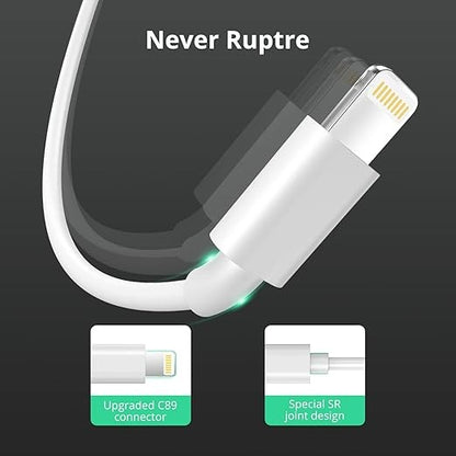Apple MFi Certified 2Pack 1.8M Charger Cable 6 Foot 2.4A Fast Charging for iPhone 14 13 12 11 Pro Max XS XR X 8 7 6 Plus 5 iPad iPod Durable Electronic Smartphone Cellphone