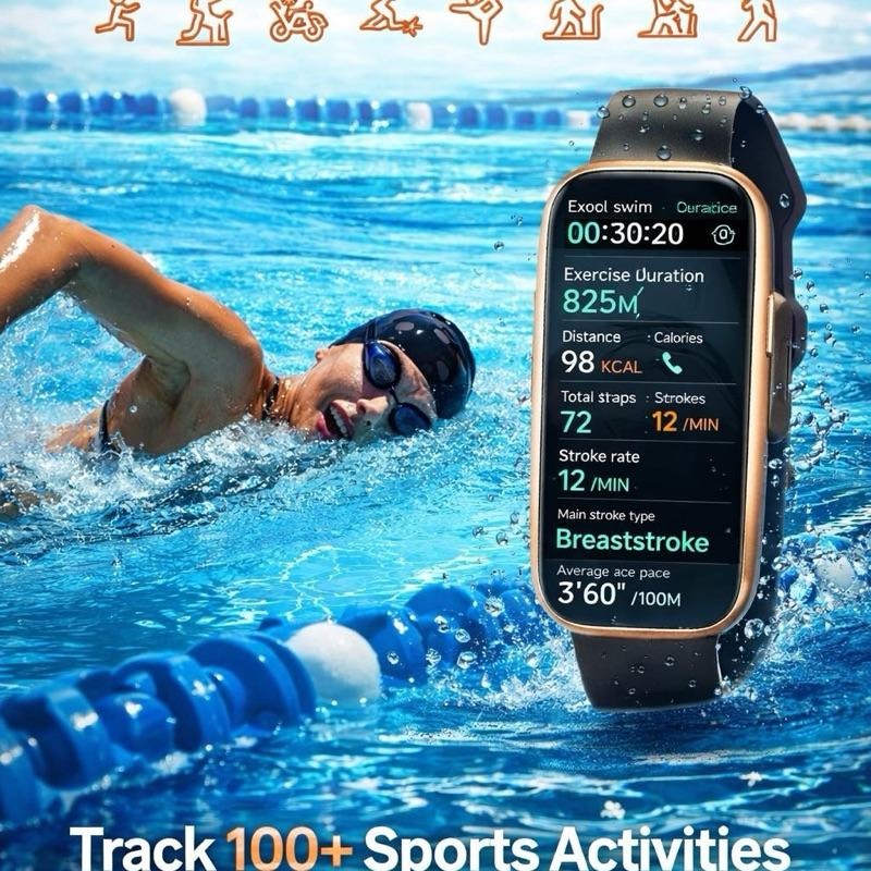 Smart Watch with Alexa Built-in, Answer & Make Calls, 44mm 1.83” Sports Smartwatch for Women & Men, IP68 Waterproof, Heart Rate SpO₂ Sleep & Stress Monitor, Step Counter, Android & iOS Compatible