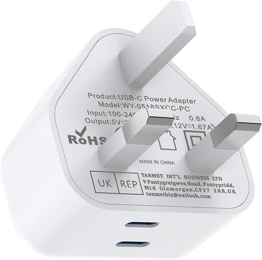 [Z Electronics] USB C Plug Fast Charger for New Apple iPhone 16e 16 Plus 16 Pro Max 15 Plus 15 Pro Max 14 13 12 11/Watch/iPad Pro 10th 11th,25W New i Phonefast Plug Charge USBC Adaptor UK Phone Type C Port lightning Charging Cable Custom Smartphone