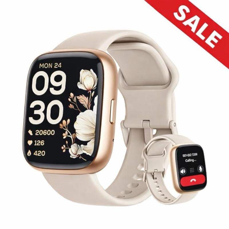 Smart Watch with Alexa Built-in, Answer & Make Calls, 44mm 1.83” Sports Smartwatch for Women & Men, IP68 Waterproof, Heart Rate SpO₂ Sleep & Stress Monitor, Step Counter, Android & iOS Compatible