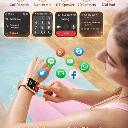 Smart Watch with Alexa Built-in, Answer & Make Calls, 44mm 1.83” Sports Smartwatch for Women & Men, IP68 Waterproof, Heart Rate SpO₂ Sleep & Stress Monitor, Step Counter, Android & iOS Compatible