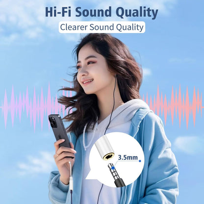 USB C to 3.5mm Jack, Type C to Headphone Adapter, Type C to 3.5mm Headphone Auxiliary Audio Headphone Adapter Compatible with iPhone 15/15 Pro/Pro Max/Plus, Samsung Galaxy S23/S23/S22/S21Ultra Digital Aluminum Device Plug Shell