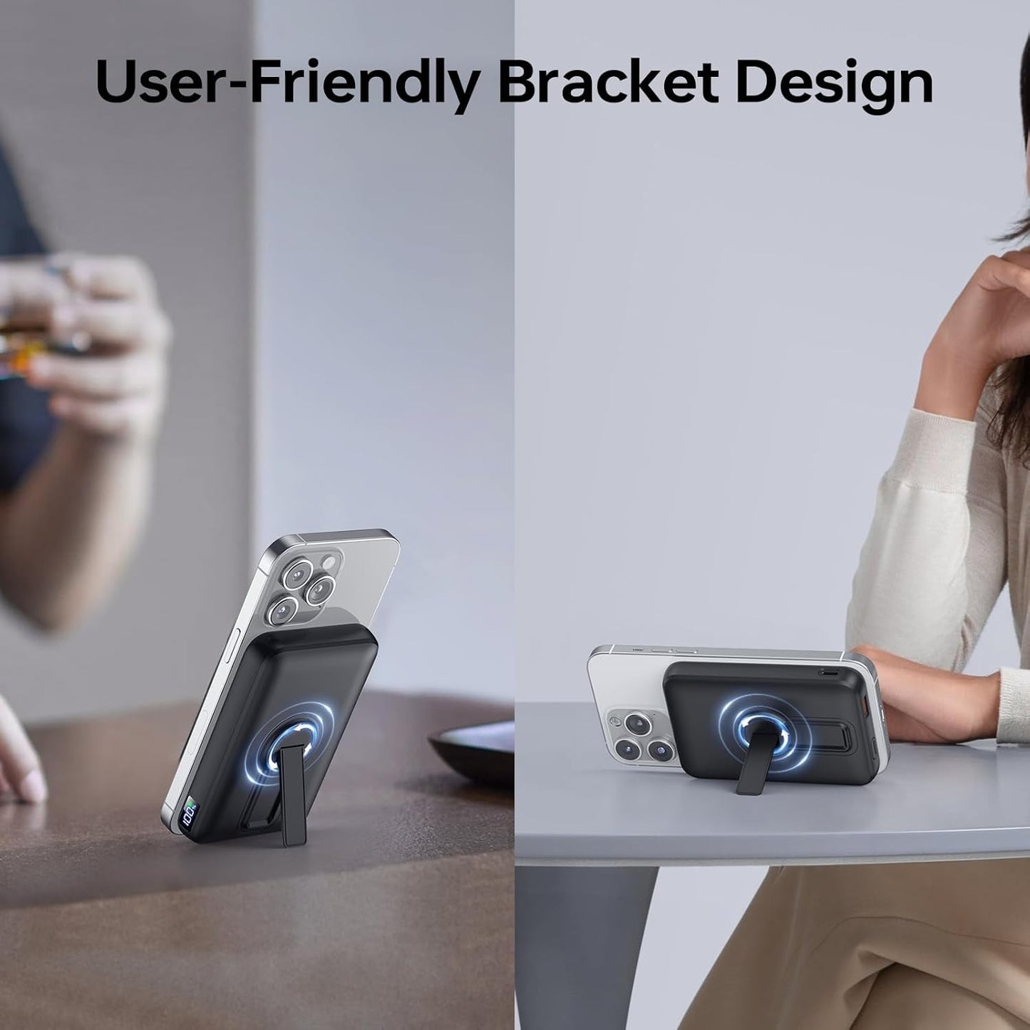 Power Bank, Portable Charger Compatible with Magsafe, 22.5W Wired Fast Charging Battery Pack with USB-C Input & Output, LED Display for iPhone 15/14/13/12 Pro/Pro Max Cable Magnetic Wireless Smartphone Cellphone