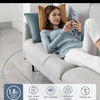 Z-Electronics 1.8M MFi Certified Lightning Charging Cable 3-Pack Multi-Colour USB-A to Lightning Fast Charging Cable for iPhone & iPad Durable Tangle-Free UK Seller