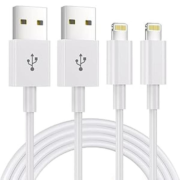 Apple MFi Certified 2Pack 1.8M Charger Cable 6 Foot 2.4A Fast Charging for iPhone 14 13 12 11 Pro Max XS XR X 8 7 6 Plus 5 iPad iPod Durable Electronic Smartphone Cellphone