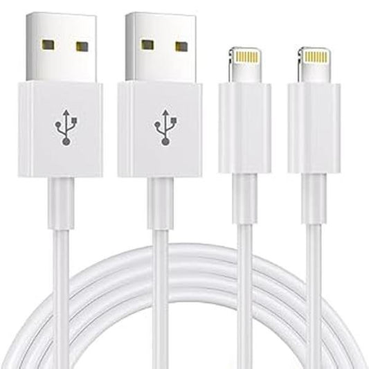Apple MFi Certified 2Pack 1.8M Charger Cable 6 Foot 2.4A Fast Charging for iPhone 14 13 12 11 Pro Max XS XR X 8 7 6 Plus 5 iPad iPod Durable Electronic Smartphone Cellphone